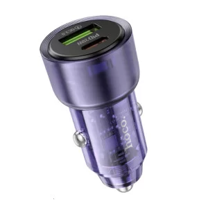 Авто зарядка Hoco Z52 Spacious PD38W(1C1A) [Transparent-Purple]